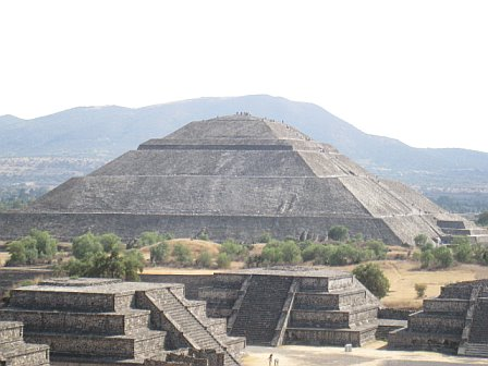 pyramids in mexico. The big pyramid is a massive