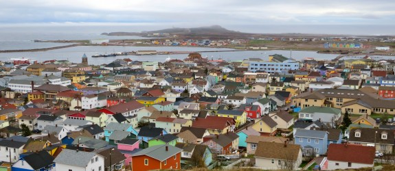 view over town on Saint Pierre