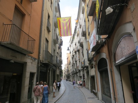 Street in the old town of Girona, Spain