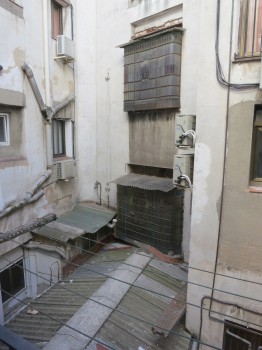 Awful view out window of my apartment in Barcelona on Las Ramblas
