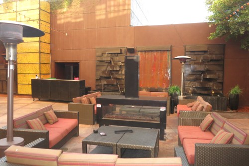Glow Lounge and Bar during the day at the Marriott Marina del Rey in Los Angeles, California