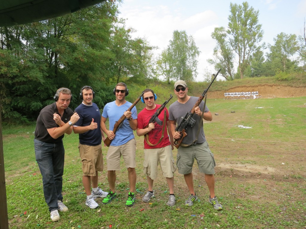 Mike's Bachelor Party in Kiev, Ukraine...doing some shooting