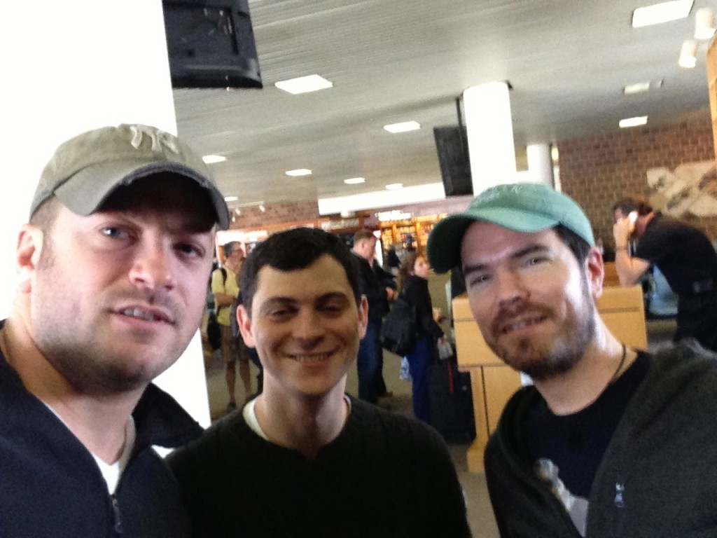 Me, Matt and Mike in the airport in Charleston