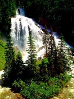 Pyramid Waterfall, Rocky Mountaineer, train, Canada, Vancouver, Jasper, British Columbia, Alberta