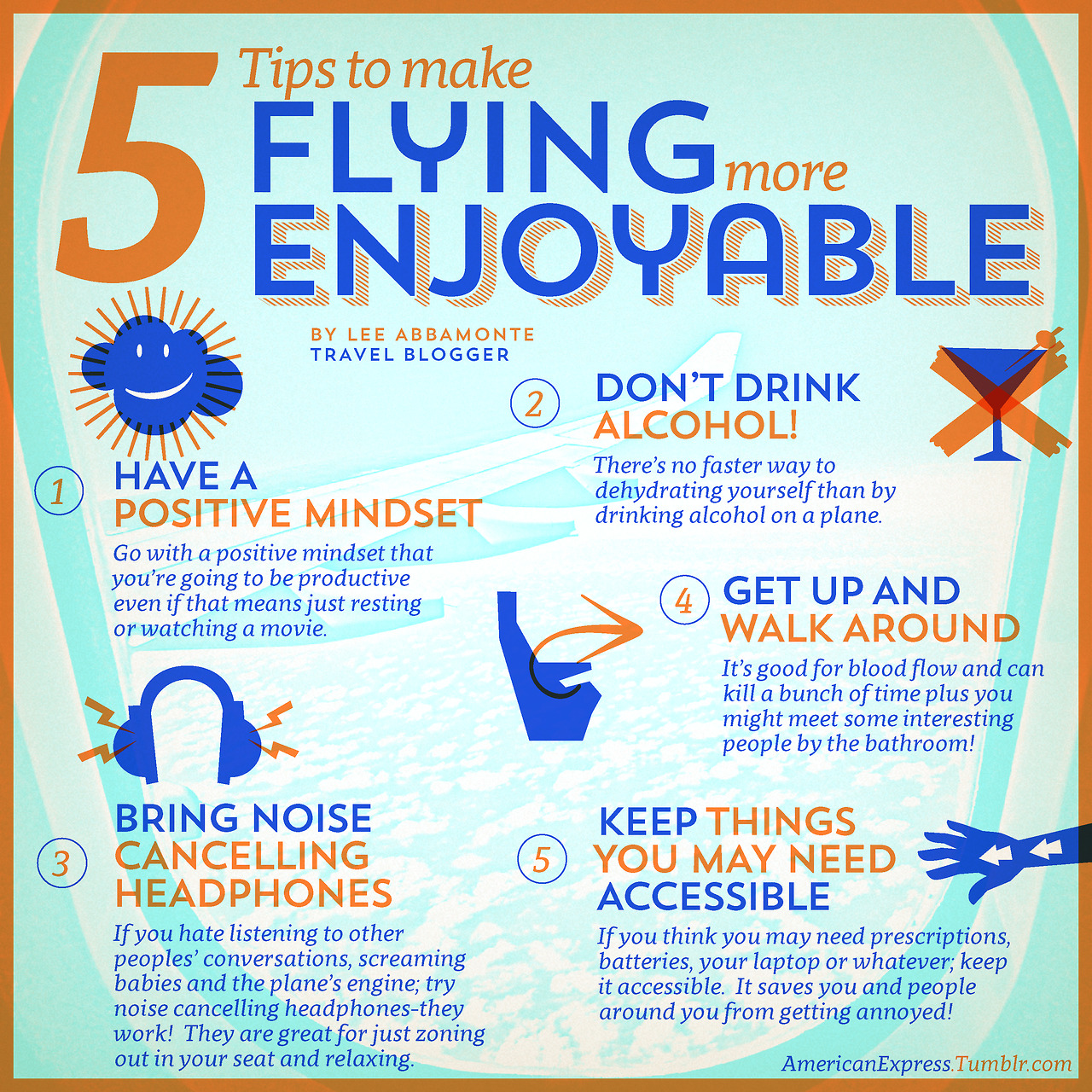 5 Tips to Make Flying More Enjoyable, Lee Abbamonte Tumblr, Amex