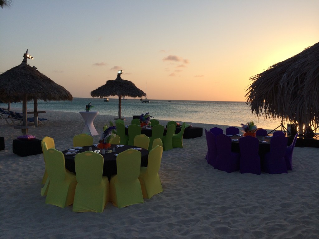 Aruba, sunset dinner, Radisson, hotel