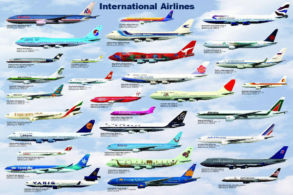 airlines, airplanes