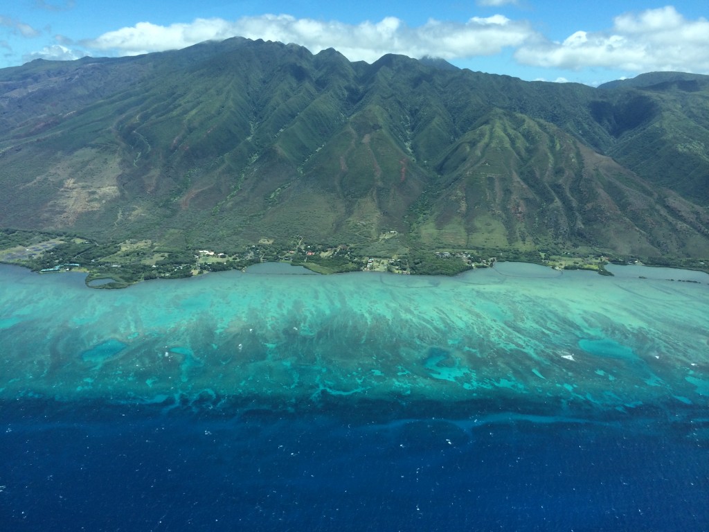 Molokai, Hawaii, view from plane, Mokulele Airlines