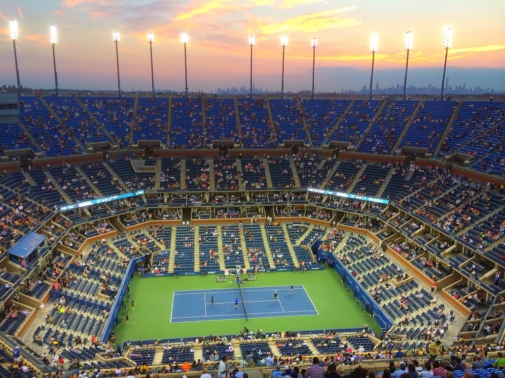 US Open, sunset