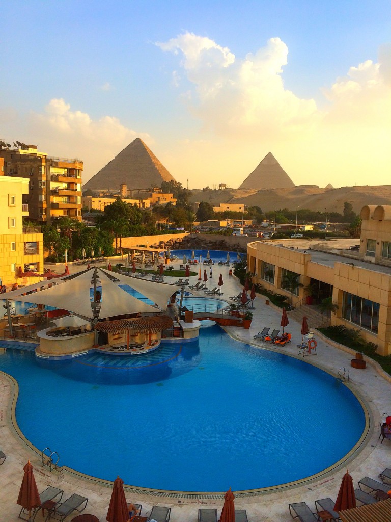 View from Le Meridien Pyramids, Pyramids, Cairo, Egypt, Africa