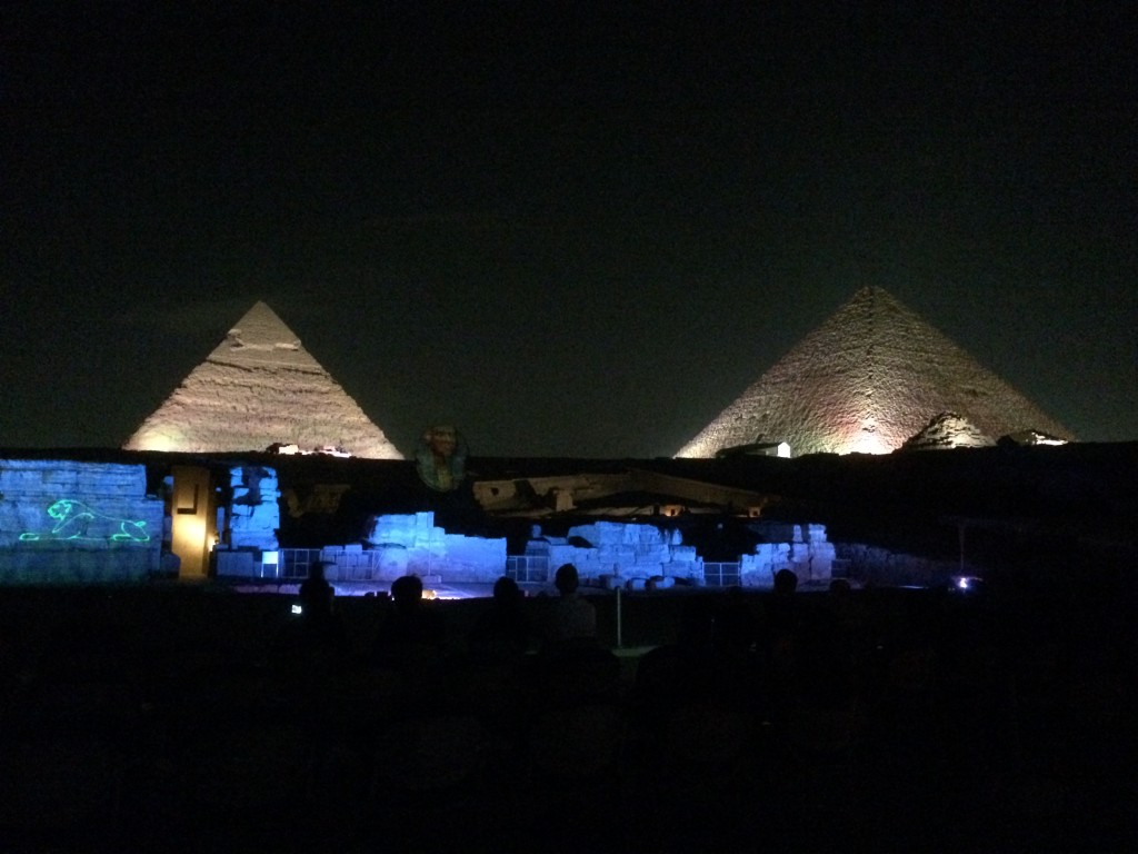 Light and sound show, Cairo, Egypt, pyramids