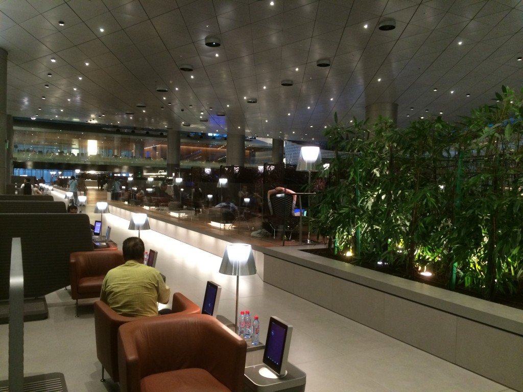 Qatar Airways business class lounge, view