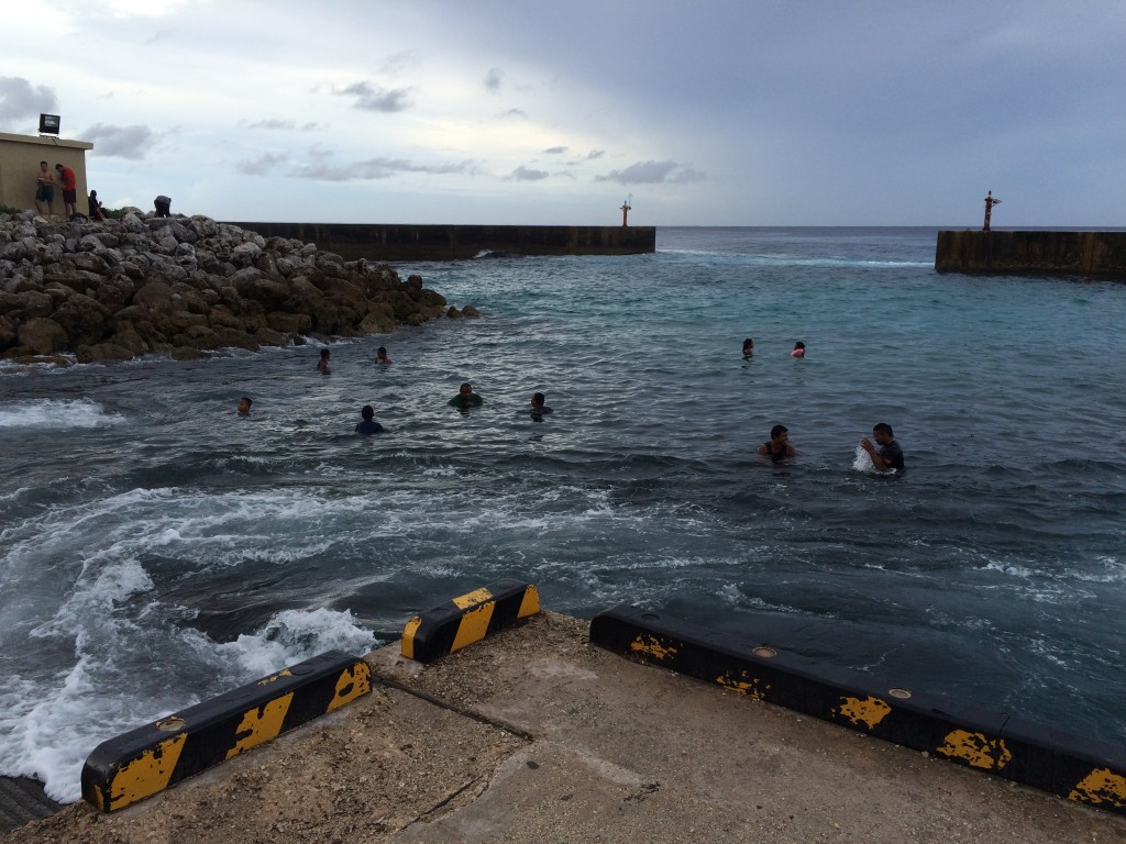 Nauru, swimming, harbor