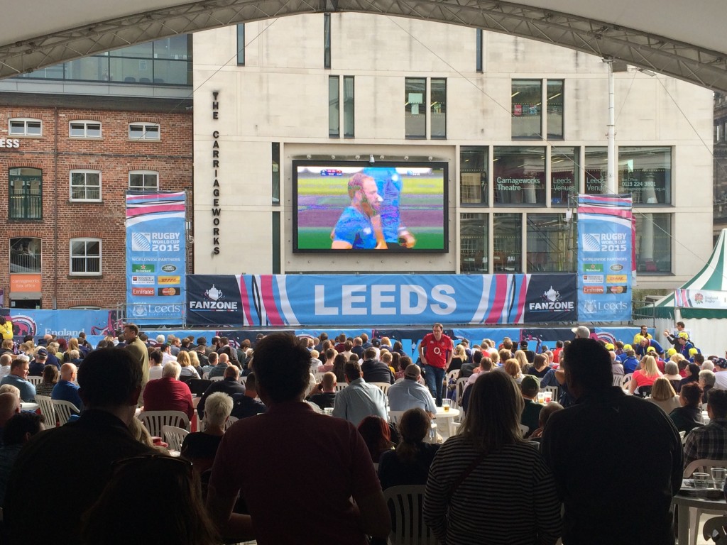 Leeds, England, fan zone, Rugby World Cup