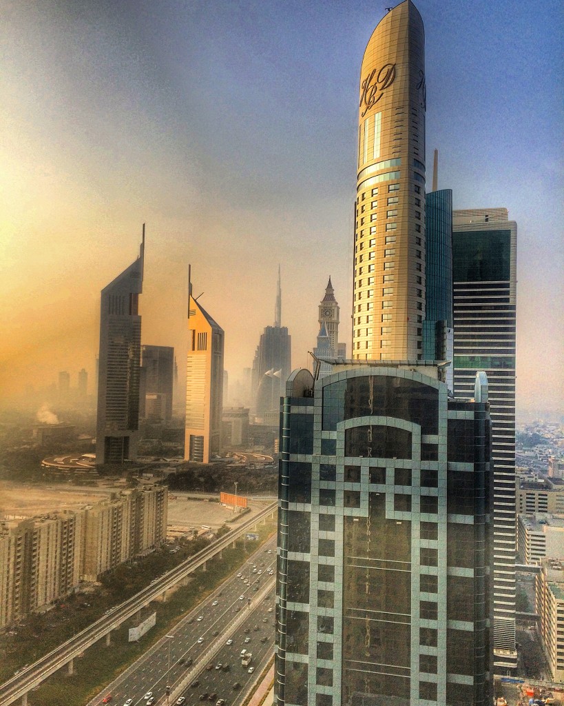 Staying on the Palm Islands of Dubai, Dubai, UAE, United Arab Emirates, Fairmont Hotels, Fairmont Dubai, view, Sheikh Zayed Road