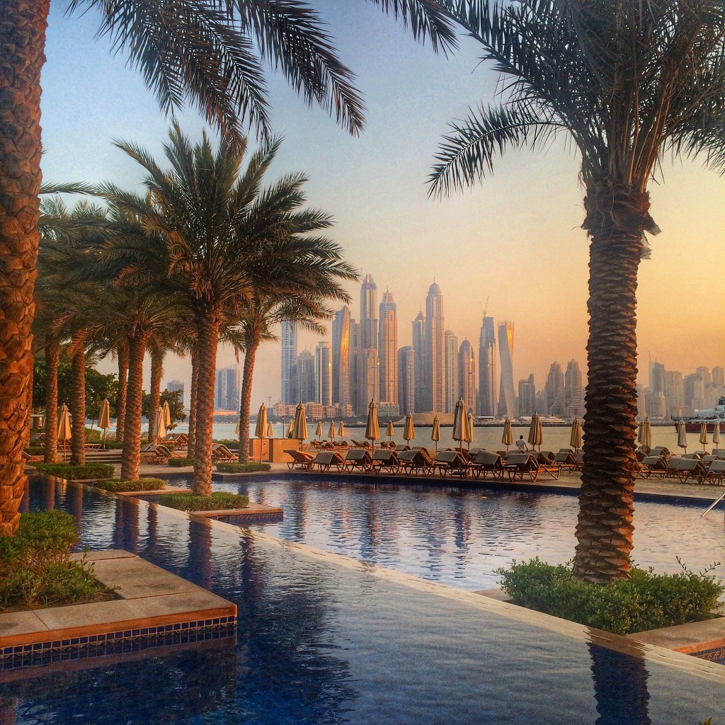 Staying on the Palm Islands of Dubai, Dubai, UAE, United Arab Emirates, Fairmont Hotels, Fairmont The Palm, view, Dubai Marina