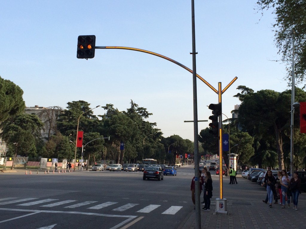 2 Days in Tirana, Albania, Tirana, traffic lights