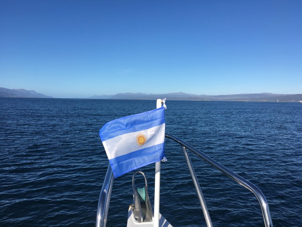Two Days in Ushuaia, Argentina, Ushuaia, Beagle Channel Tour, Argentinian flag