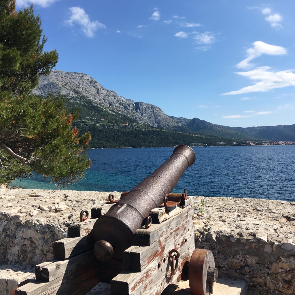 My Day in Korcula, Croatia, Korcula, cannon