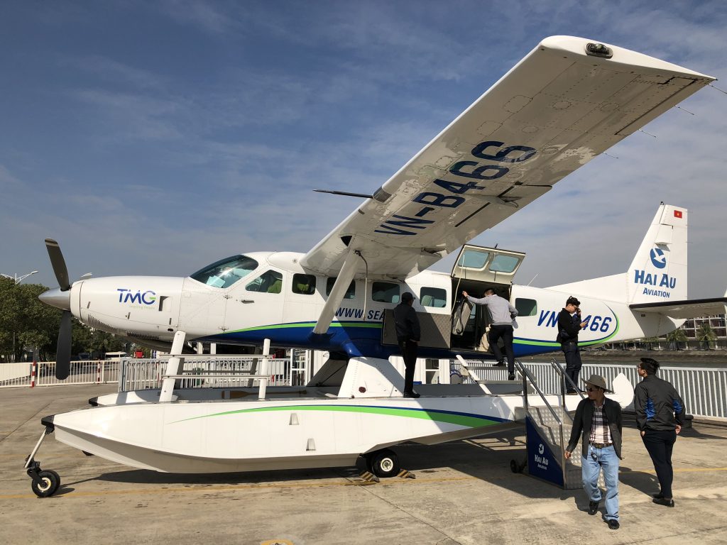 Hai Au Aviation 12 seater seaplane to see Ha Long Bay from the sky