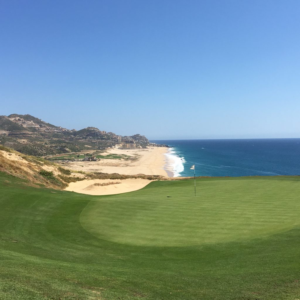 The views of the 5th green at Quivira Golf Course