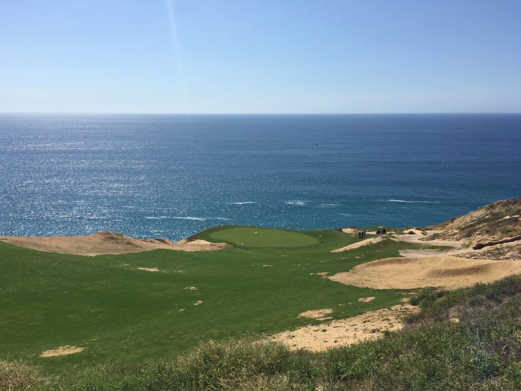 The ocean is visible from most of the holes at Quivira
