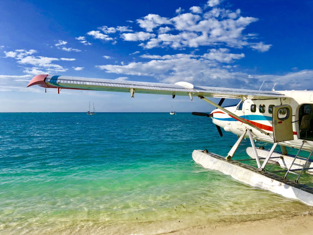 Seaplane parked at Dry Tortugas National Park