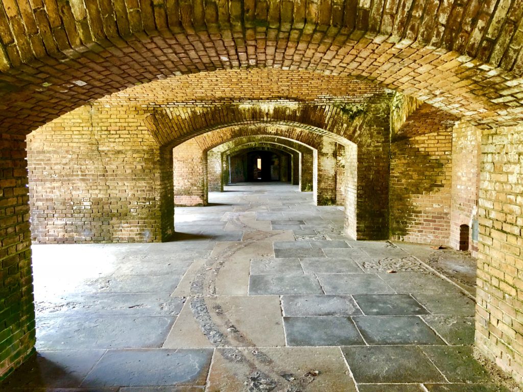 Gorgeous archways inside Fort Jefferson