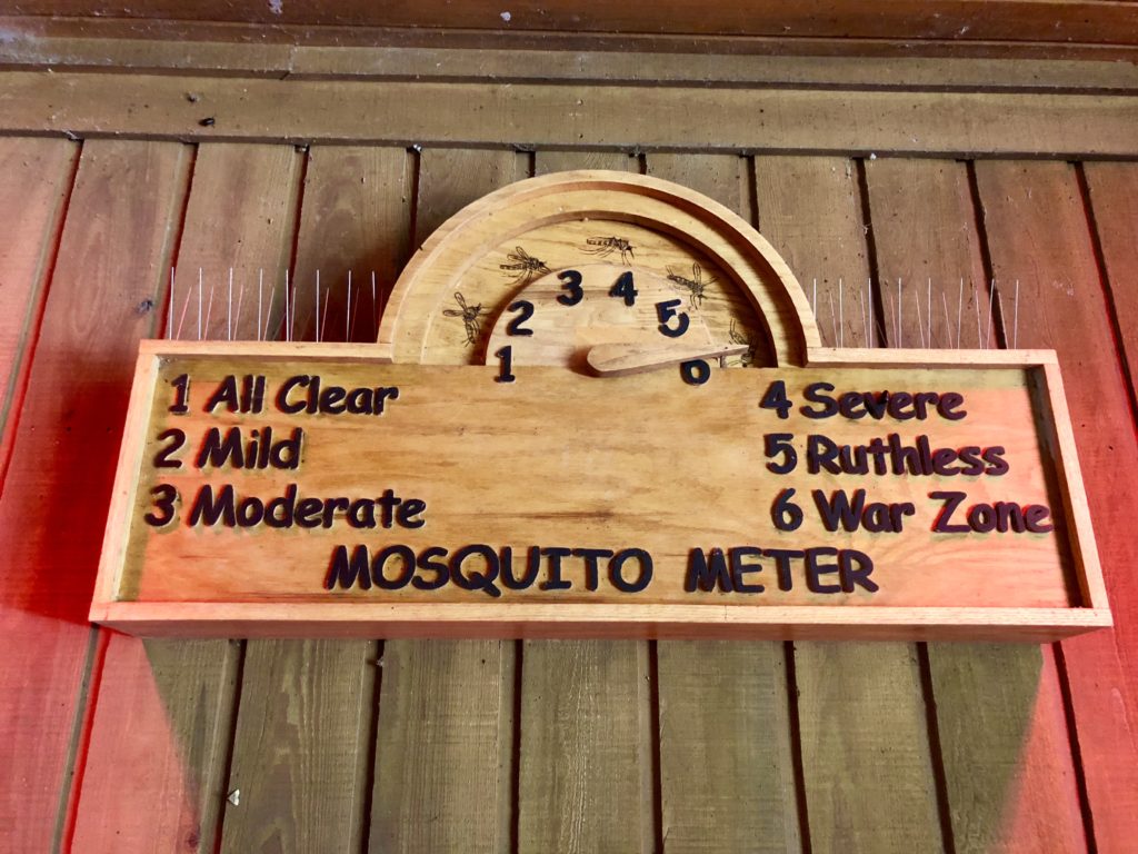The Mosquito Meter at the Visitor Center in Congaree National Park