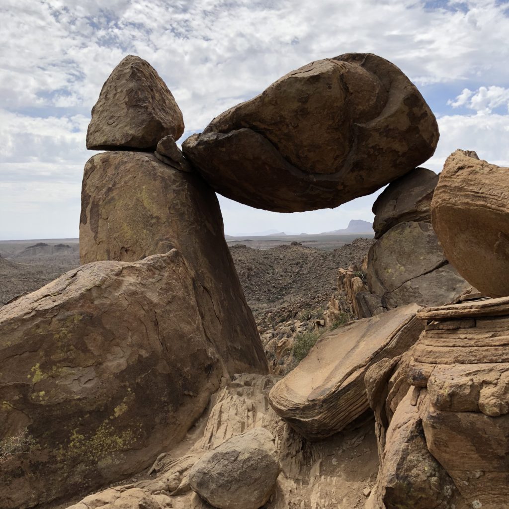 Reverse view of Balanced Rocks in Big Bend National Park