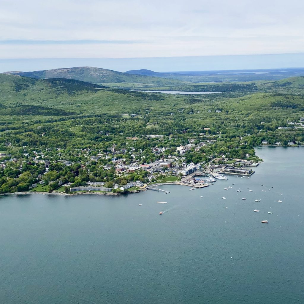 Bar Harbor, Maine from the air