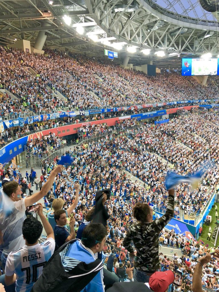 Argentina fans erupt when they score a late winner