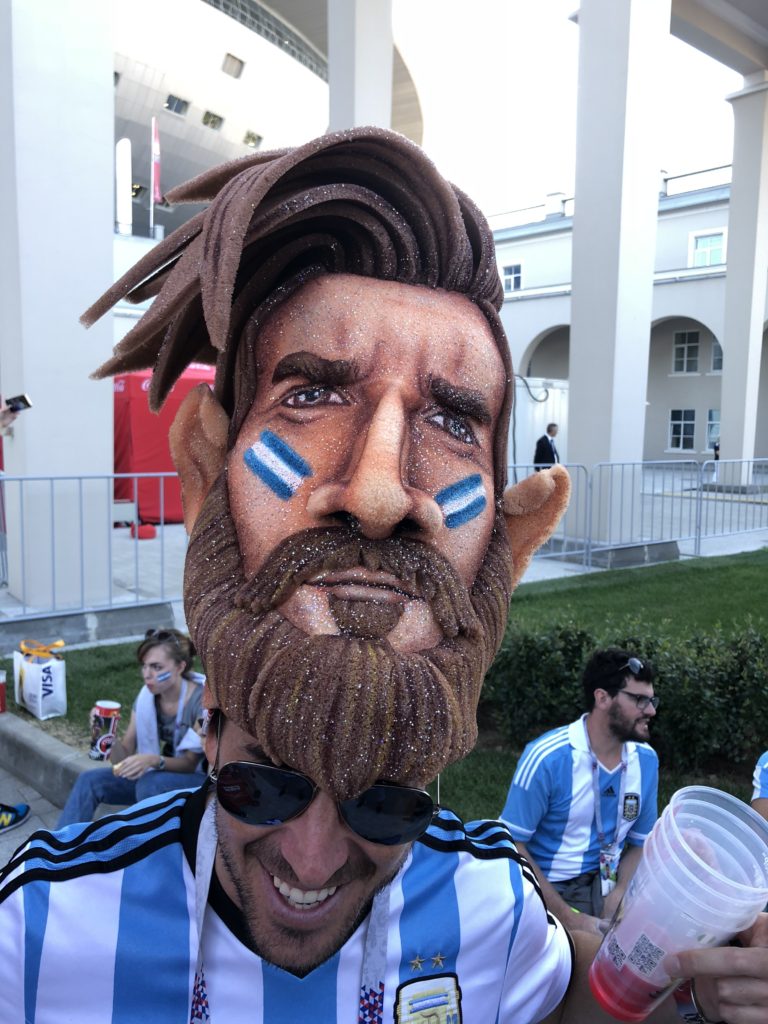 Argentine fan with a Messi hat was amazing
