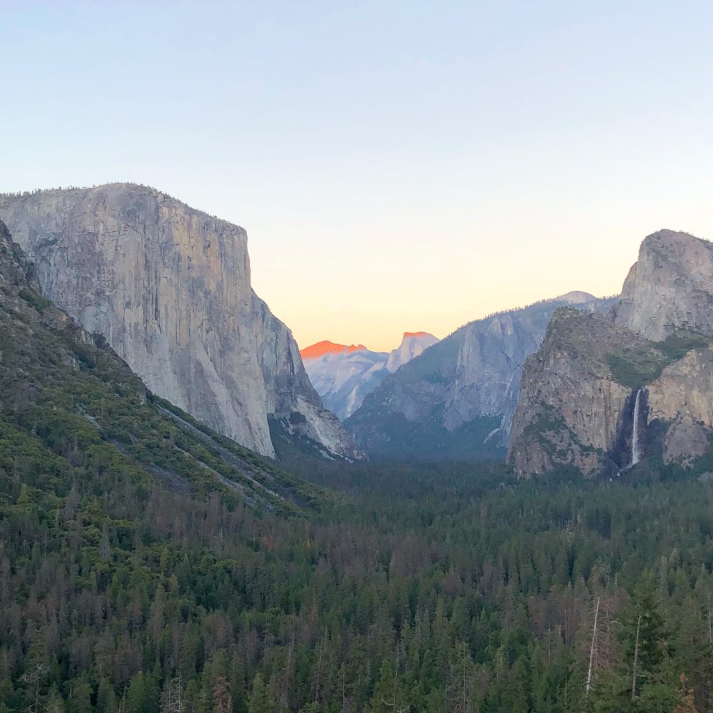 Half Dome from Tunnel View at sunset in Yosemite National Park, All 60 US National Parks Ranked