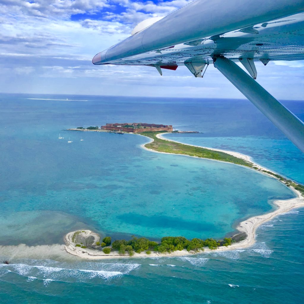 Flying into Dry Tortugas National Park