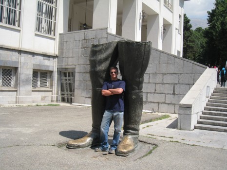 half a man statue in Tehran