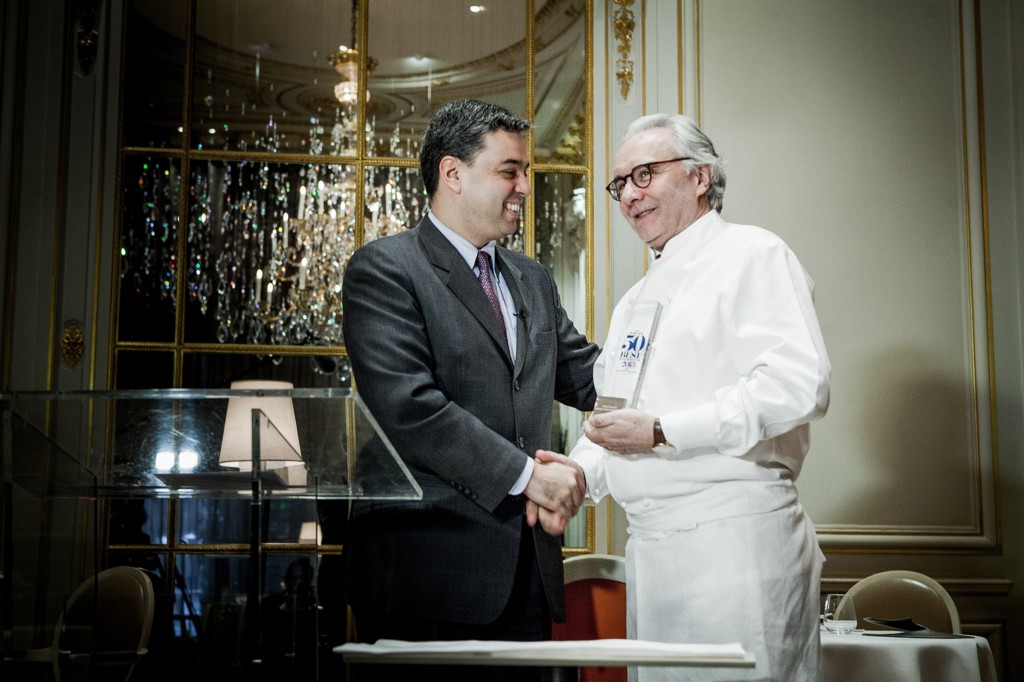 Alain Ducasse, Eduardo Tobon, Lifetime Achievement Award, The World’s 50 Best Restaurants Awards 2013, Guildhall, London, Diners Club, Diners Club International