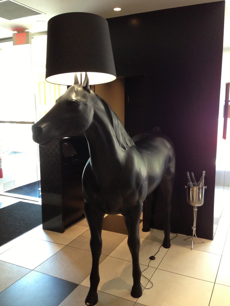 Hotel Arts, Calgary, horse lamp