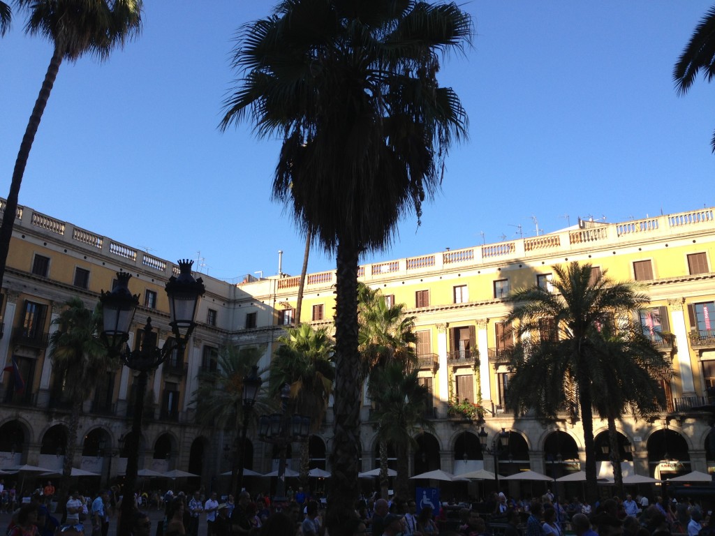 Las Ramblas, Plaza Real, Barcelona, Spain