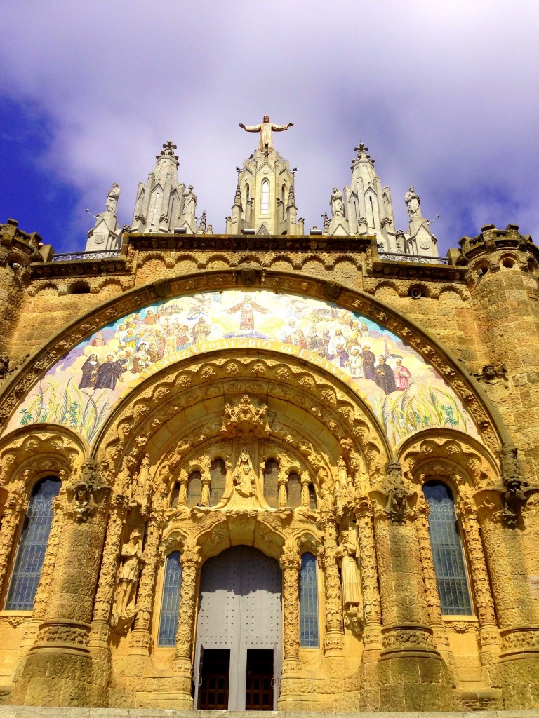Tibidabo, church, view, Barcelona, Spain, vista