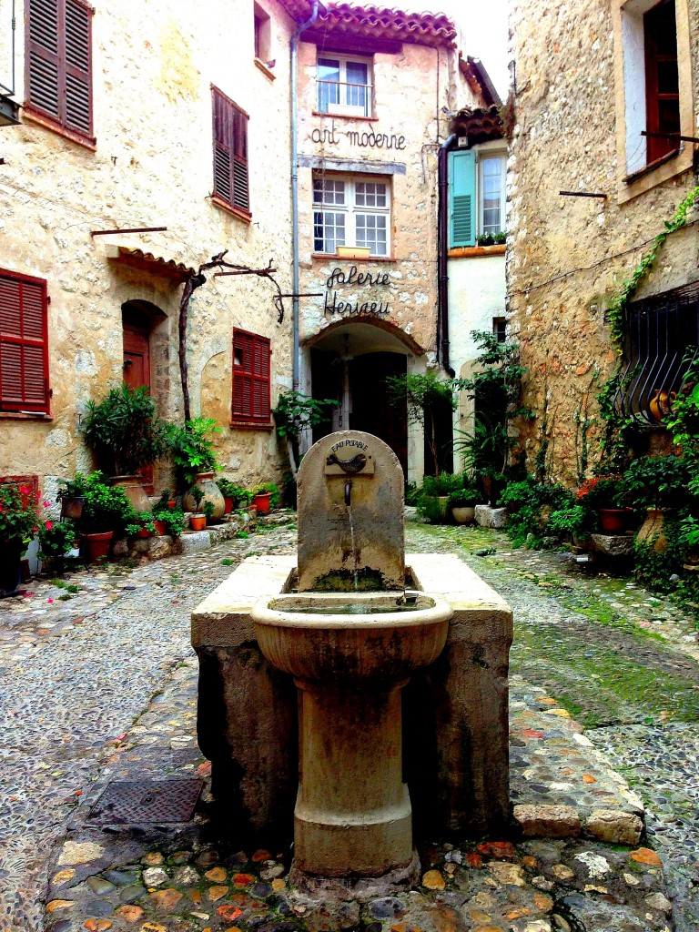 St Paul de Vence, fountain, France