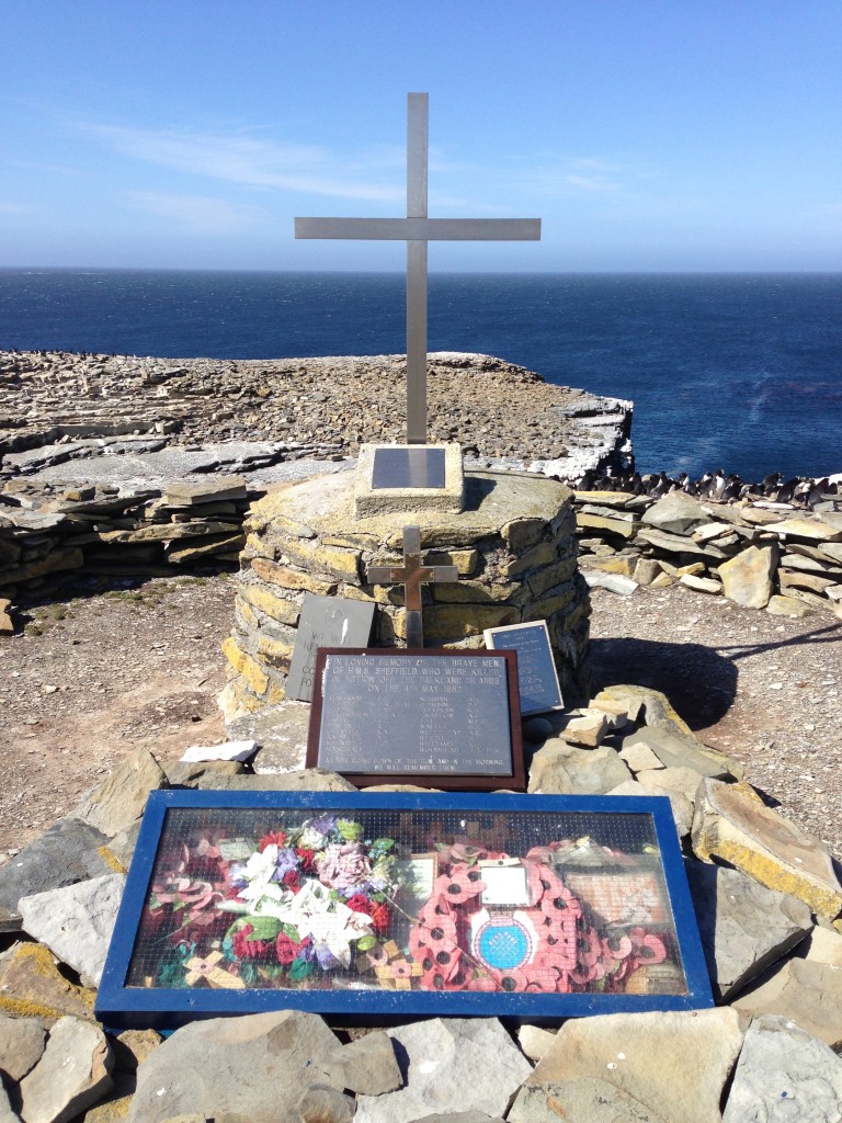 HMS Sheffield Memorial, Sea Lion Island, Falkland Islands