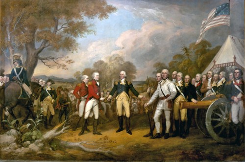 washington accepting surrender