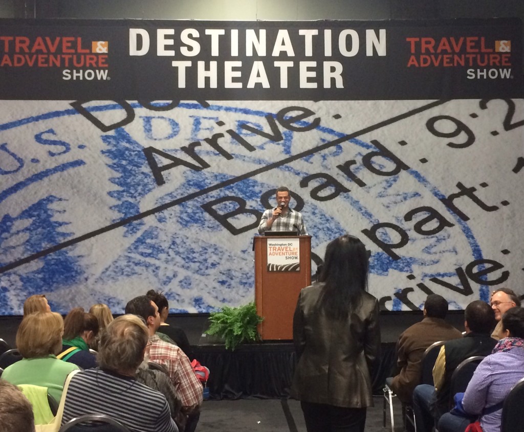 Lee Abbamonte speaking at the Washington DC Travel and Adventure Show, Lee Abbamonte, Washington DC Travel and Adventure Show