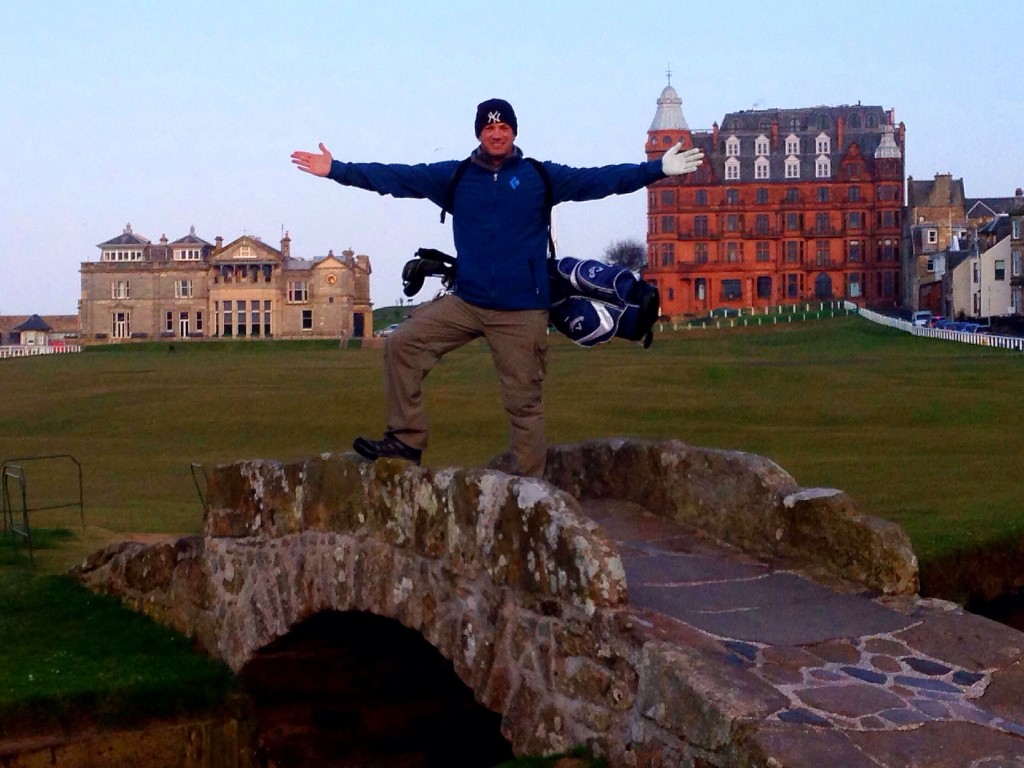 Lee Abbamonte, Swilcan Bridge, the Old Course at St. Andrews, St. Andrews, golf, Scotland