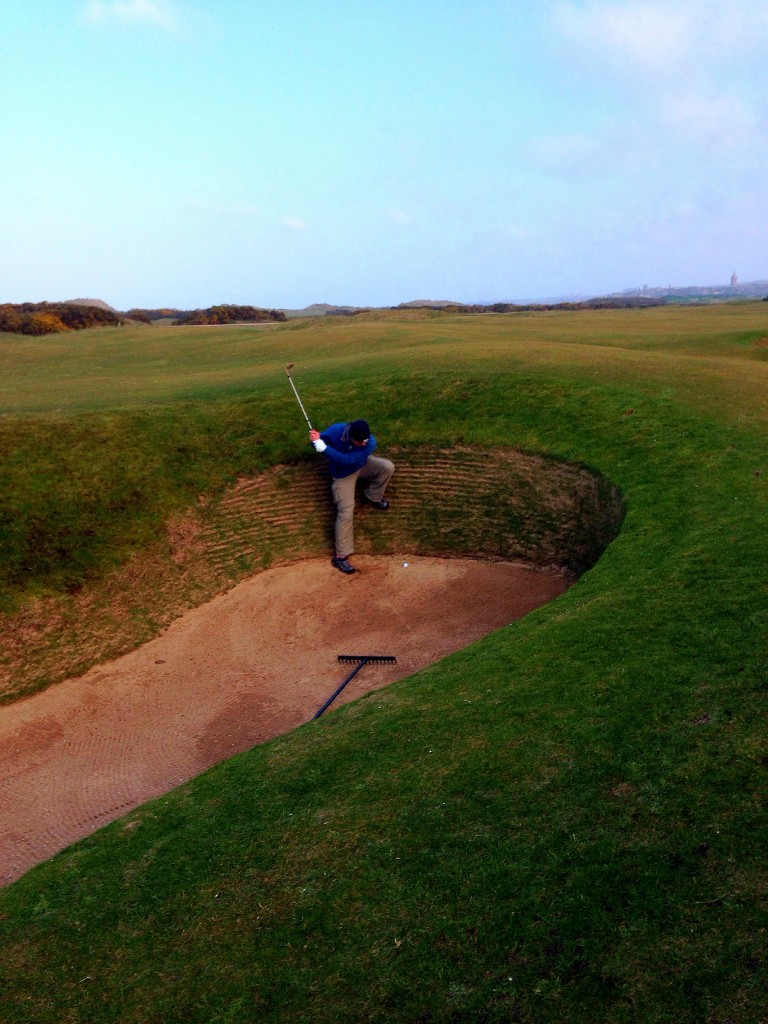 Lee Abbamonte, bunker, Scotland, St. Andrews, the Old Course at St. Andrews