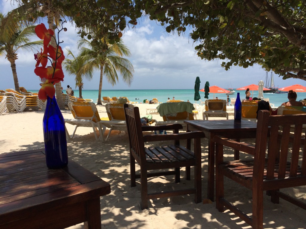 beach, aruba, lunch