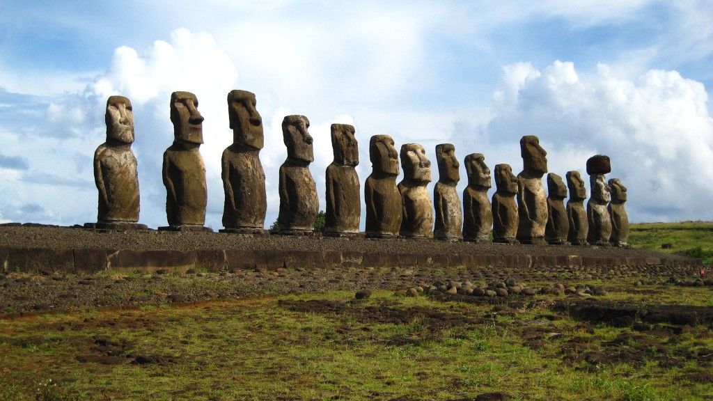 Ahu Tongariki, Moai, Easter Island, Chile
