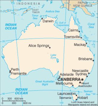 map of australia