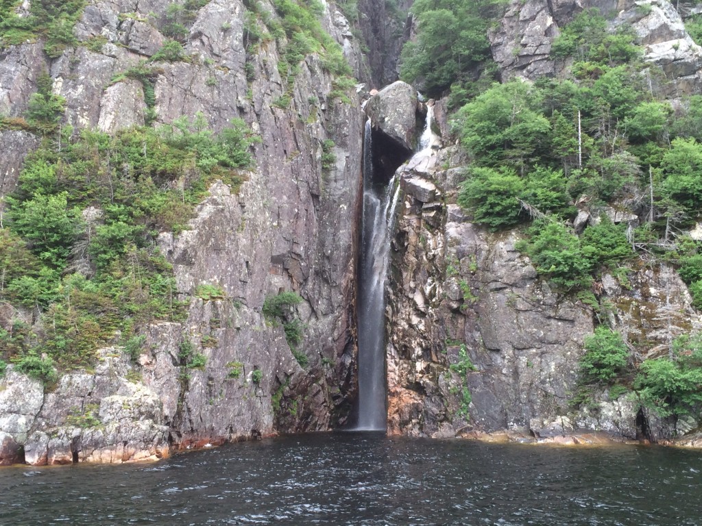 waterfall, fjord, western newfoundland, Canada